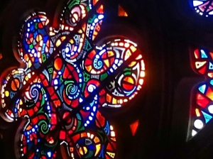 A close look at Rowan LeCompte's Creation window, the west rose window at Washington National Cathedral.